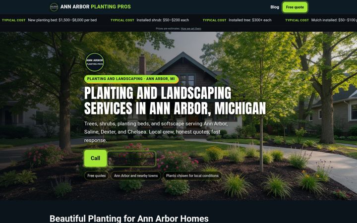 Planting Ann Arbor website
