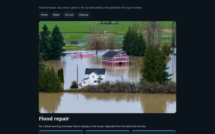 Flood home repair website