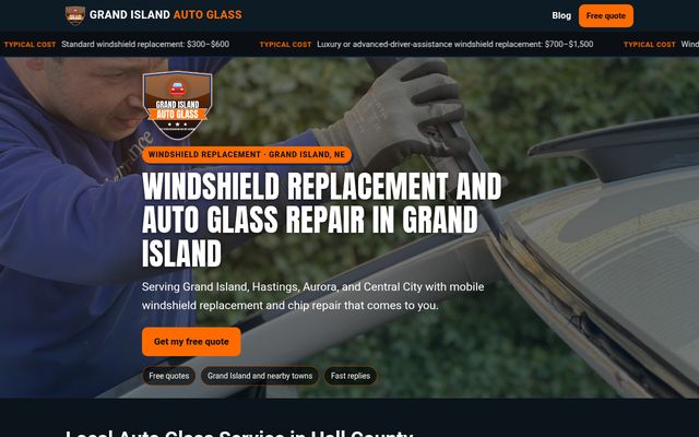Grand Island Auto Glass website