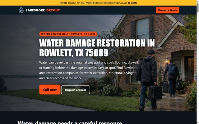 Lakeshore Dryout website