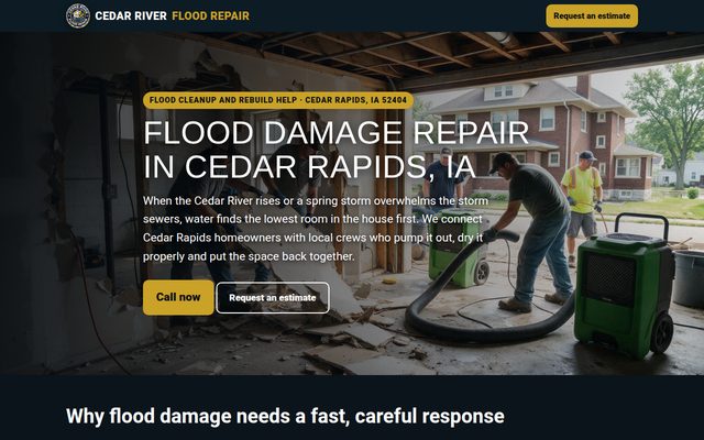 Cedar River Flood Repair website