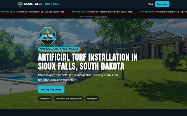 Sioux Falls Turf Pros website