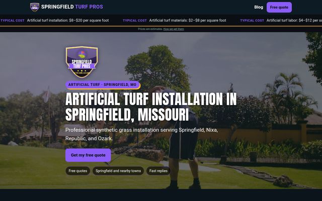 Springfield Turf Pros website