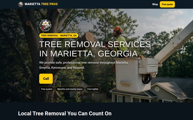 Tree Removal Marietta website