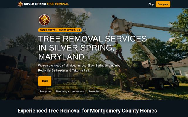 Tree Removal Silver Spring website
