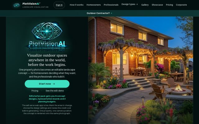 Plot Vision (marketing) website
