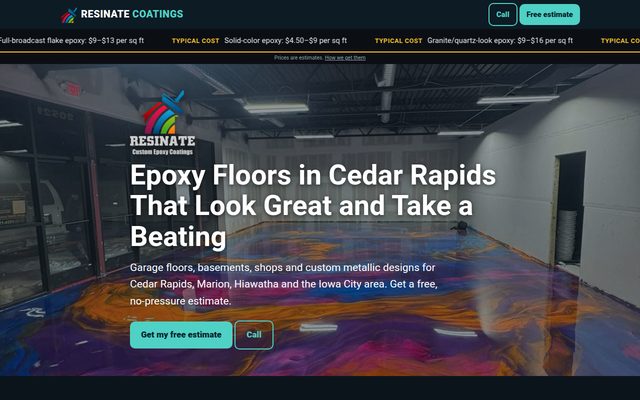 Resinate Coatings website
